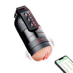 2 In 1 Powerful Vibration Male Fleshlight Pocket Pussy Mobile APP Remote Control