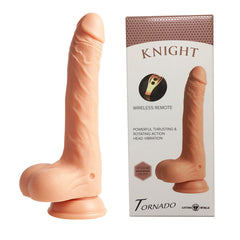 Telescopic swing 8 frequency vibration wireless remote control 22.5cm waterproof silicone dildo