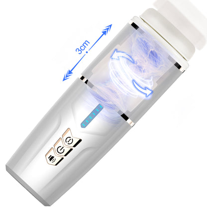 Jimei Retractable Rotating White Aircraft Cup Masturbator