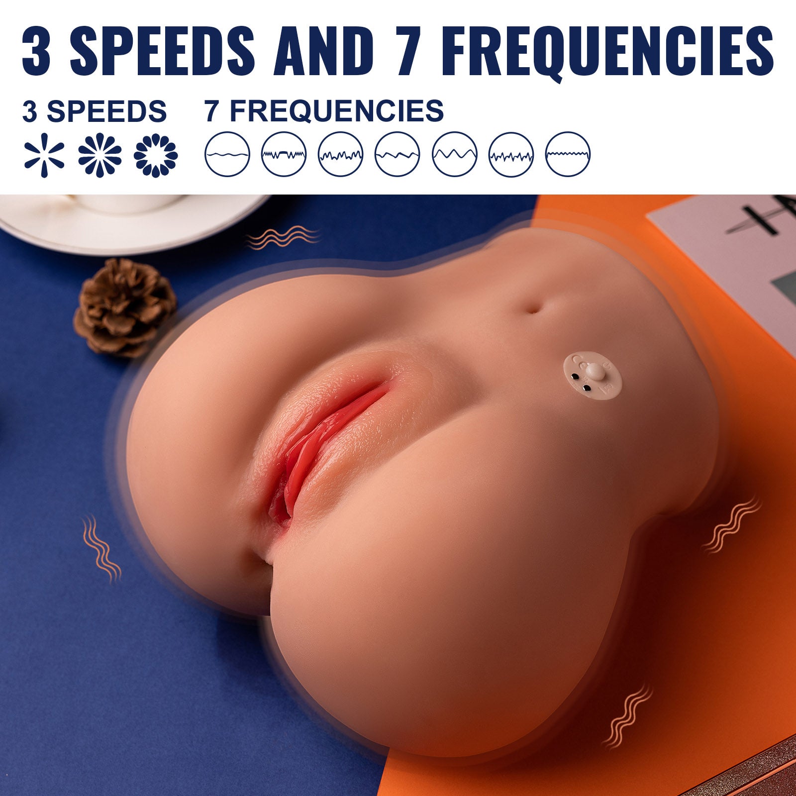 Roberta 4.62LB Vibrating Sex Doll For Men Lifelike Love Torso Dolls Ass Realistic Soft Big Butt Toy