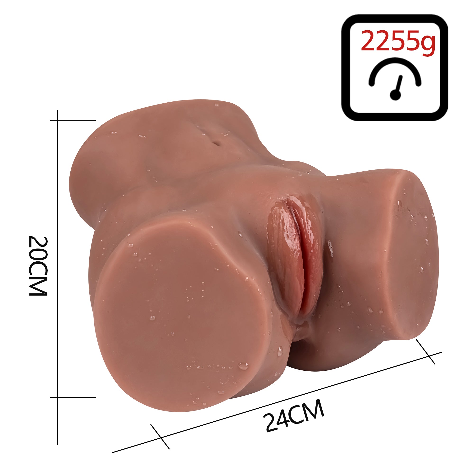 24cm Tan Skin TPE Lower Body Sex Doll Hip Torso Love Toy Masturbator for Male Cosdoll