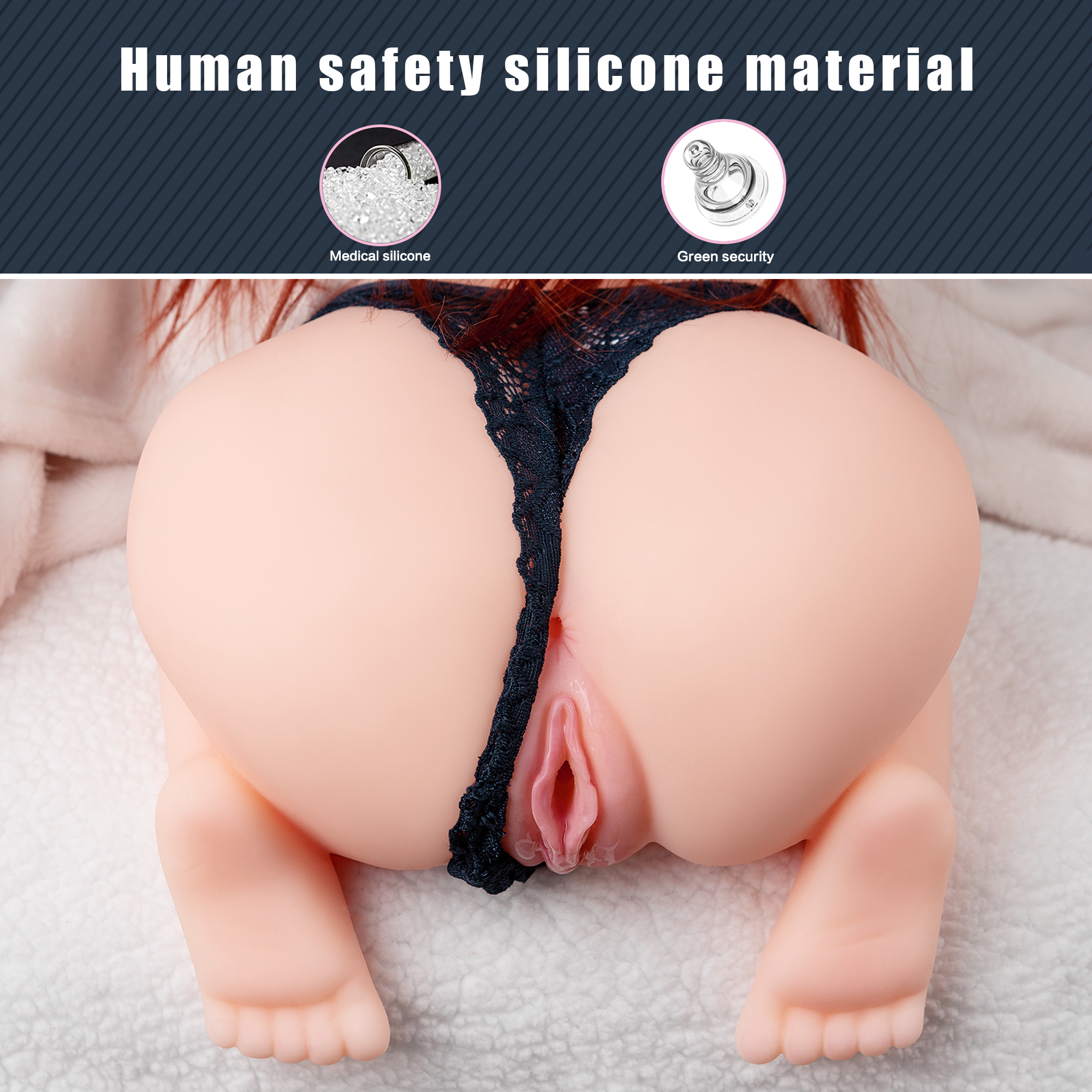 Angel 3D Realistic Ass Sex Doll Torso 4.71LB Female Butt Sexy Half Body Love Dolls Adult Toys