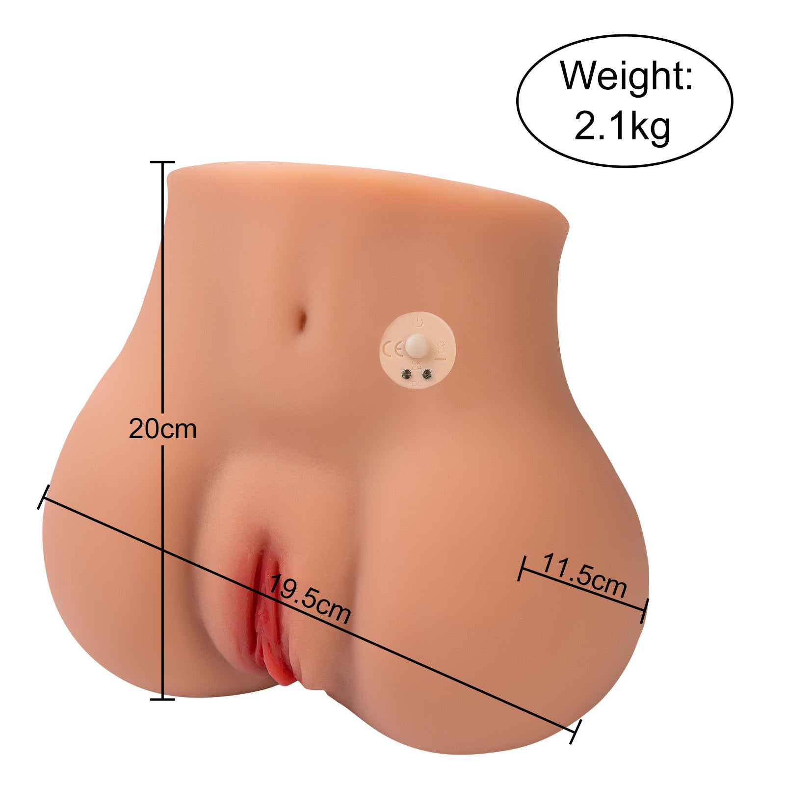 Roberta 4.62LB Vibrating Sex Doll For Men Lifelike Love Torso Dolls Ass Realistic Soft Big Butt Toy