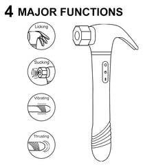 10 Vibration Patterns Silicone Hammer Sex Toy