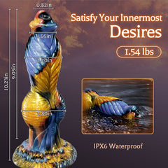 10.23 inch Animal Texture 7 Thrust Large Suction Cup Monster Fantasy Dildo