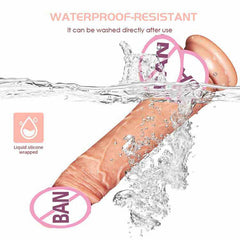 7 Frequency Retractable Swing Silicone Dildo