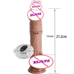 7 Frequency Retractable Swing Silicone Dildo