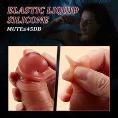 8.67 Inch Realistic Dildo Vibrating Tongue Licking 3 Thrusting & Swinging Heating
