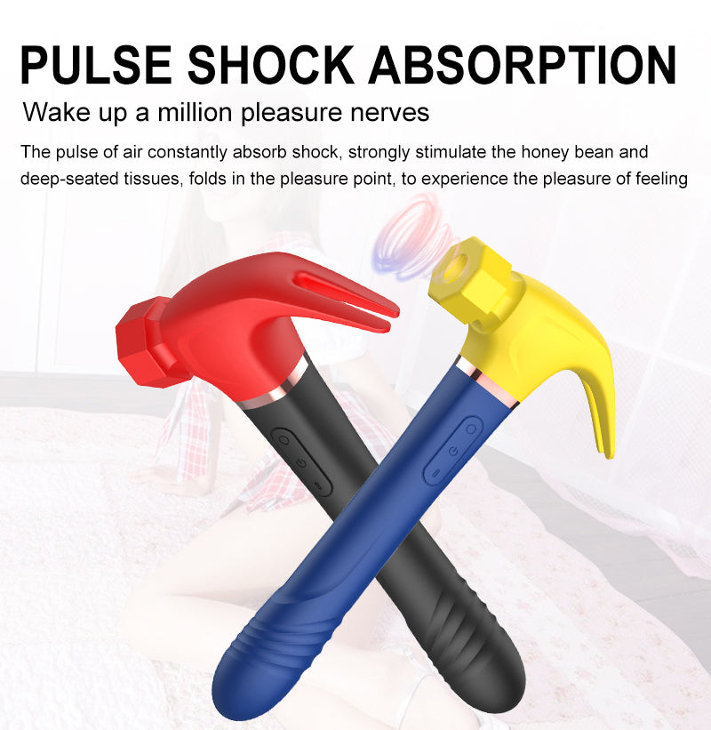 10 Vibration Patterns Silicone Hammer Sex Toy