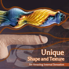 10.23 inch Animal Texture 7 Thrust Large Suction Cup Monster Fantasy Dildo