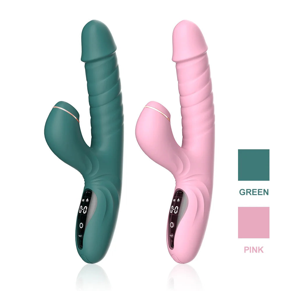 5-Frequenz-Sauger-Teleskop-Heiz-Rabbit-Vibrator