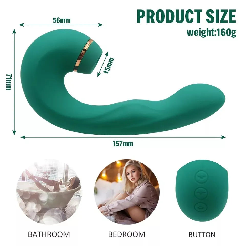 5 Sucking modes Tap the G-spot and suck the vibrator