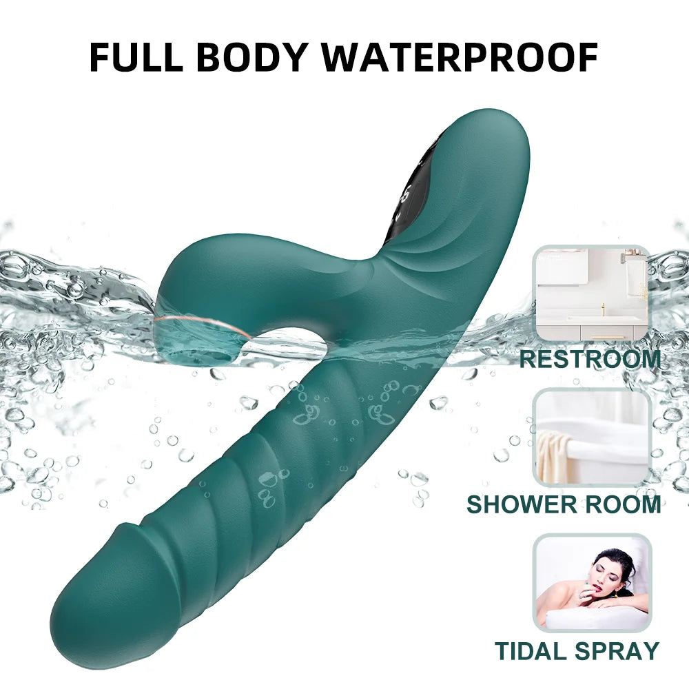 5-Frequenz-Sauger-Teleskop-Heiz-Rabbit-Vibrator