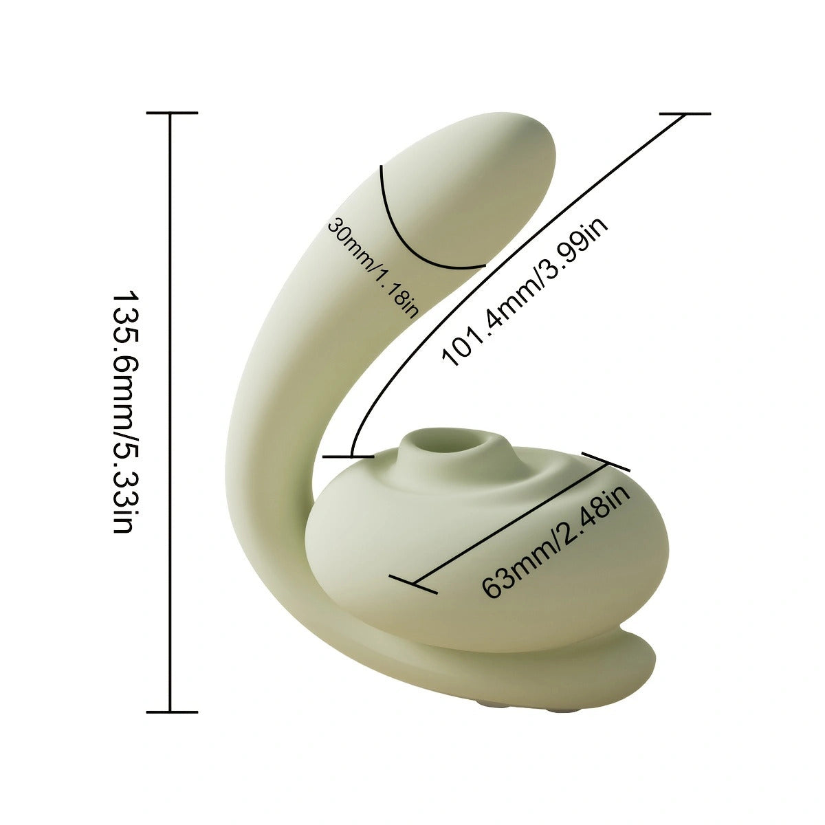 2-in-1 Clitoral Sucking Vibrator G-spot Massager Brings Double Pleasure
