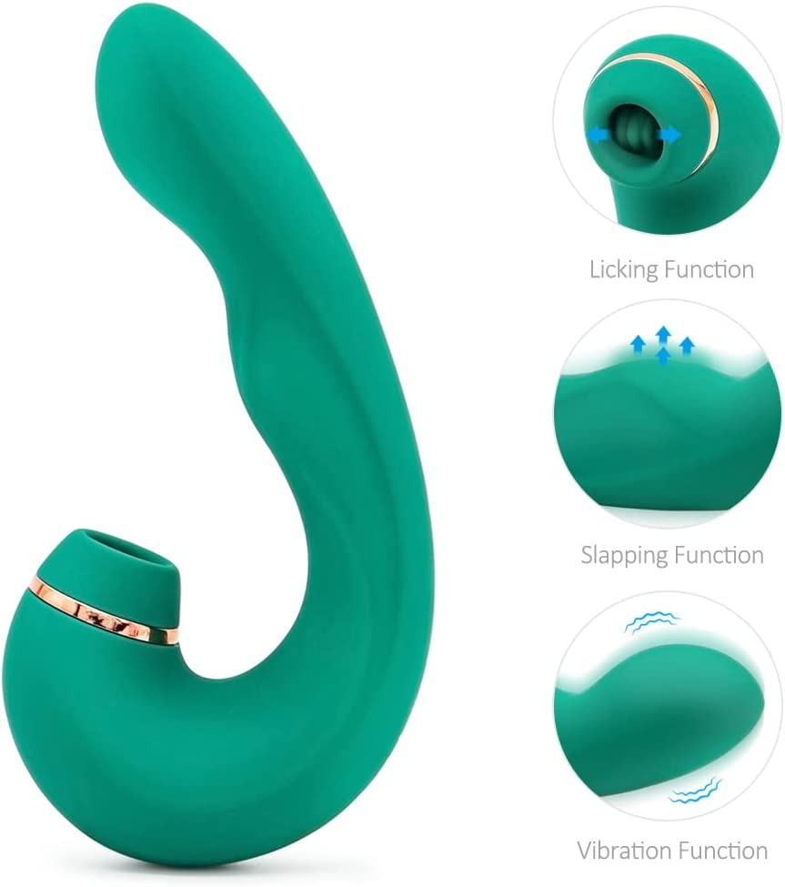 5 Sucking modes Tap the G-spot and suck the vibrator