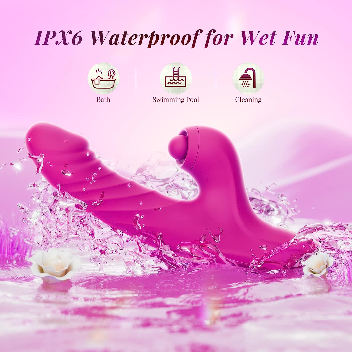 Female Sex Toy Thrust Dildo Rabbit Vibrator Clitoral Stimulator