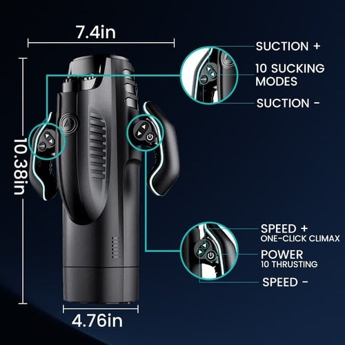 Luxury 10 Speed Heating Masturbator Cup Male Sex Toy