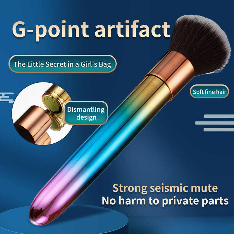 10 leistungsstarke Vibrationsmodi Make-up-Pinsel Wiederaufladbarer Frauenvibrator