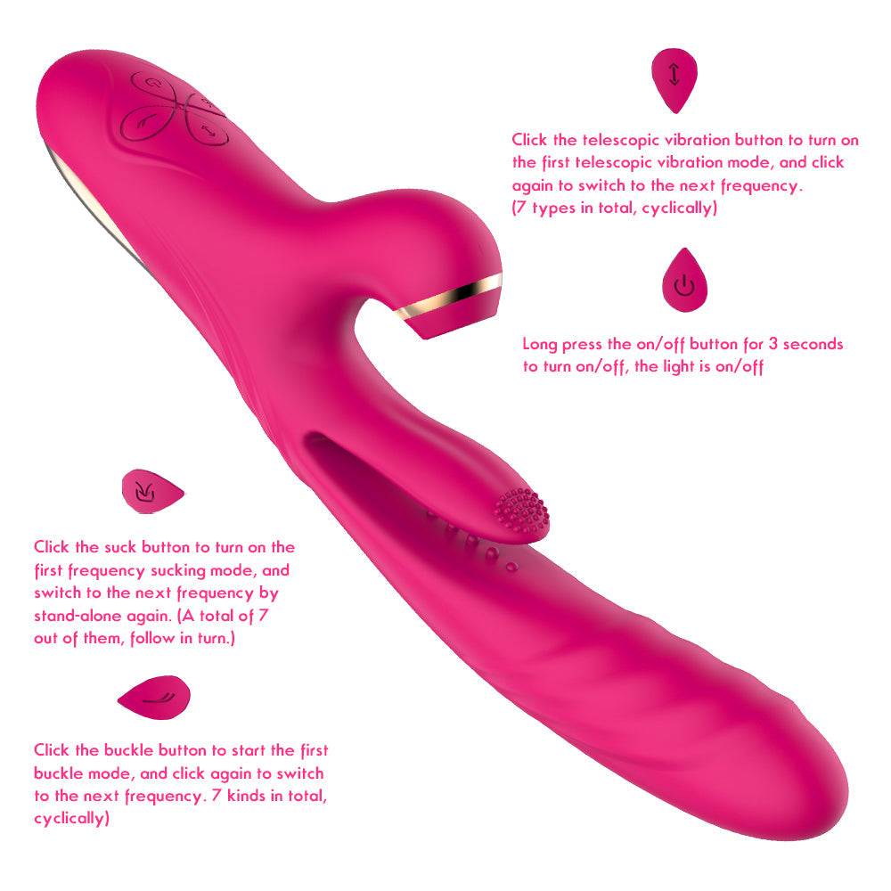 7 Frequency Expansion Suction Pulsation Female Rabbit Vibrator