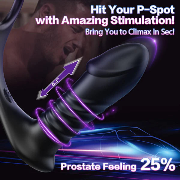 Silicone Remote Control Cock Ring Anal Vibrator
