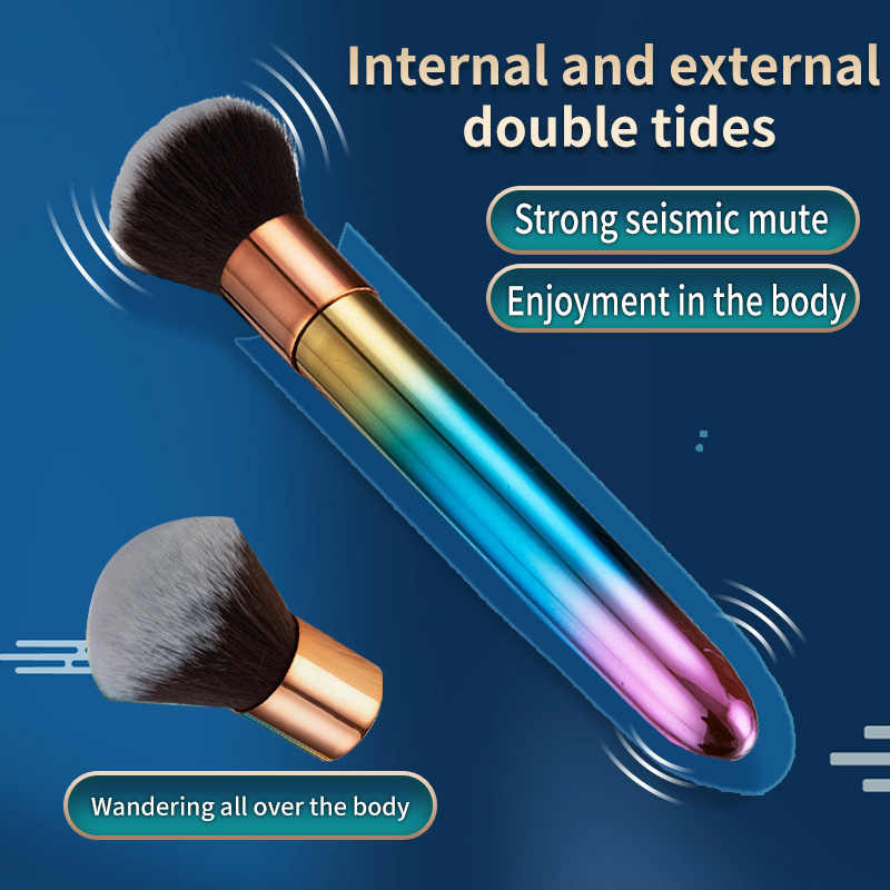 10 leistungsstarke Vibrationsmodi Make-up-Pinsel Wiederaufladbarer Frauenvibrator