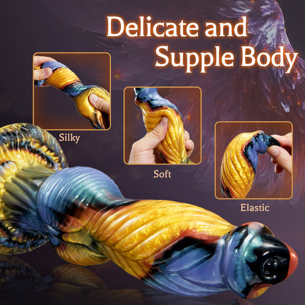 10.23 inch Animal Texture 7 Thrust Large Suction Cup Monster Fantasy Dildo