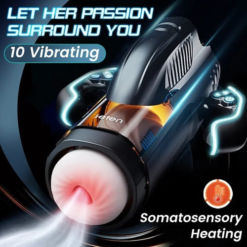 Luxury 10 Speed Heating Masturbator Cup Male Sex Toy