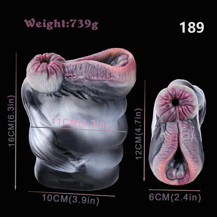 Lifelike Silicone Zebra Animal Vagina Pocket Pussy Male Sex Toy