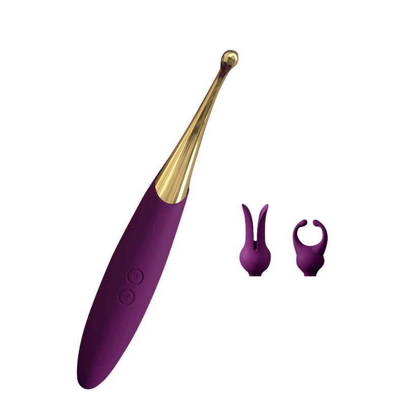 10 leistungsstarke Vibrationsmodi. Geräuscharmer Vibrator mit austauschbaren Köpfen.
