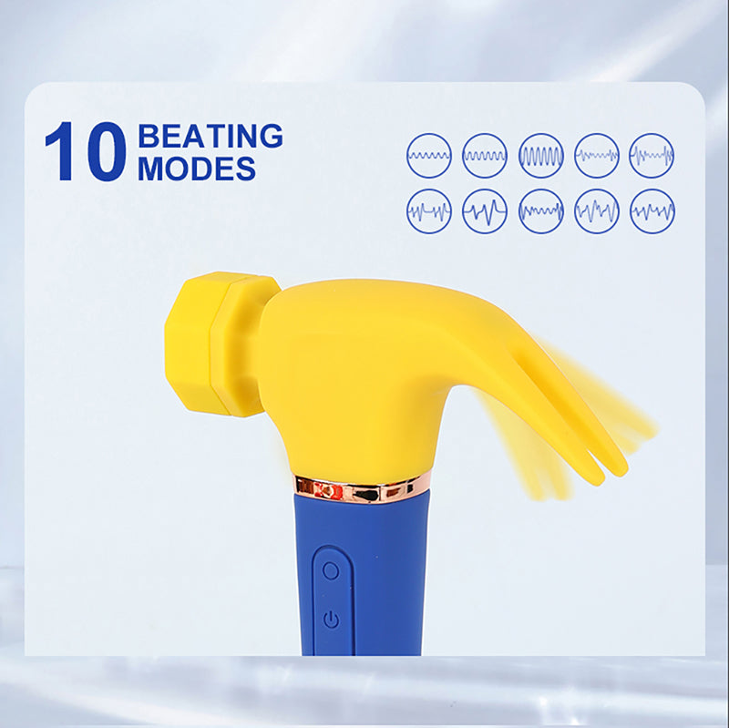 10 Vibration Patterns Silicone Hammer Sex Toy