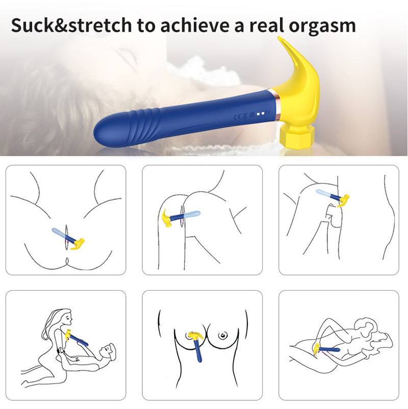 10 Vibration Patterns Silicone Hammer Sex Toy
