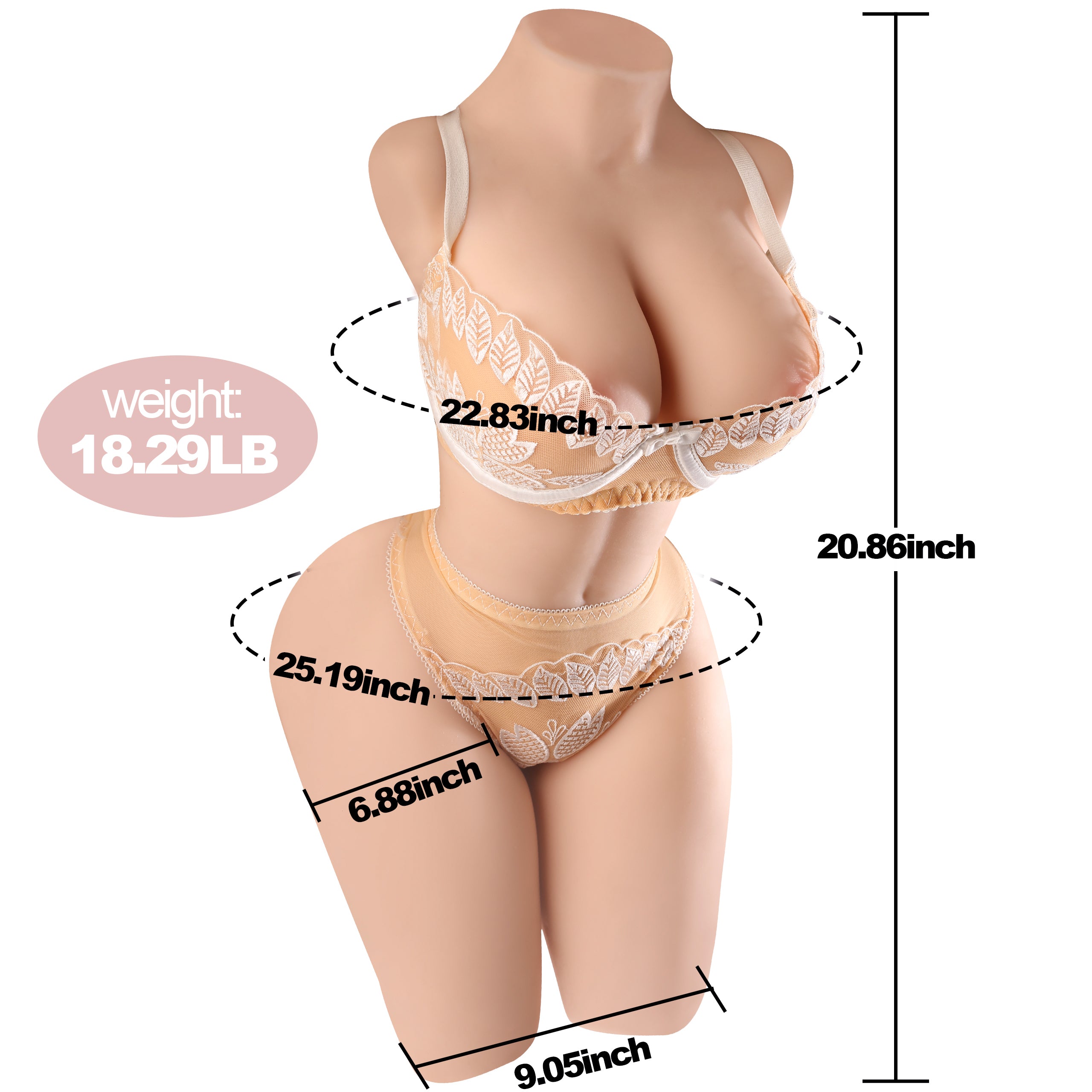 Page BBW Realistic Big Breast Booty Torso Sex Dolls 18.29LB Female Life Size Love Doll Male Adult Sexy Toy