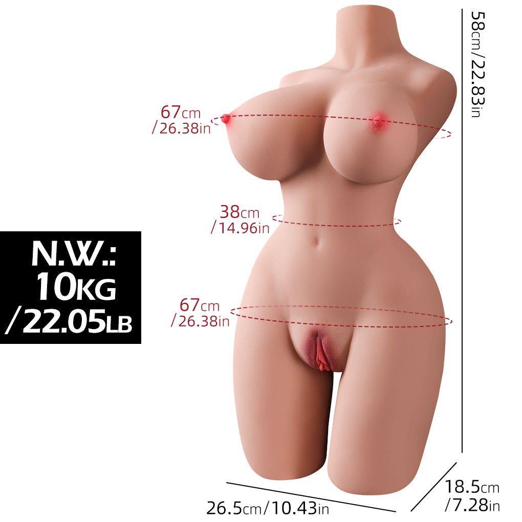 26.5cm Super Real TPE Upper Body Sex Doll Torso for Male Cosdoll