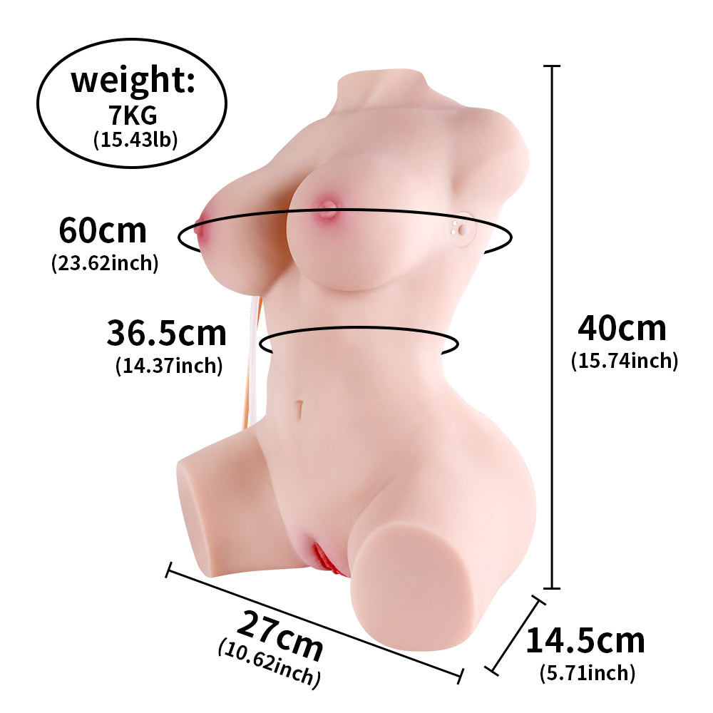 Merida 15.43LB Sucking Vibrating Life Size Sex Torso Dolls Big Boobs Male Adult Sex Toys Male Masturbator