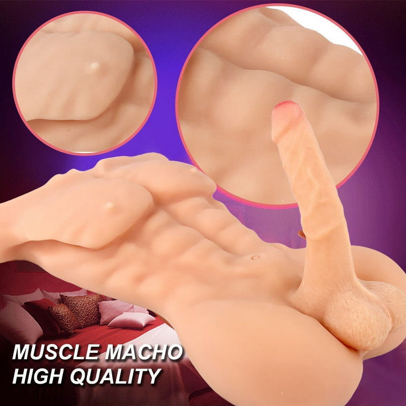 YouQ Macho Muscle Upper Body Male Love Doll Torso Dildo