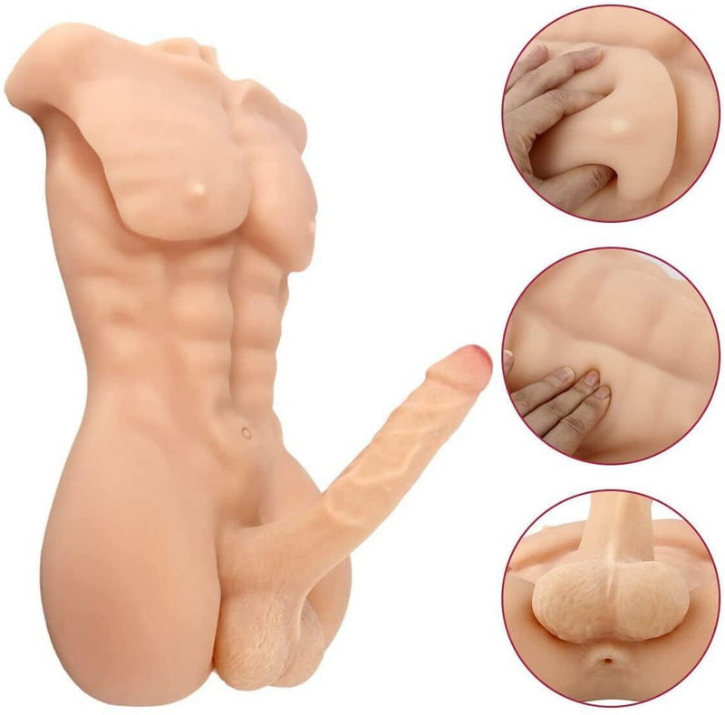 YouQ Macho Muscle Upper Body Male Love Doll Torso Dildo