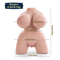 Frieda Realistic Busty Pocket Pussy 8.82LB Female Big Tits Butts Masturbator Cheap Sex Doll Torso Adult Toy For Men