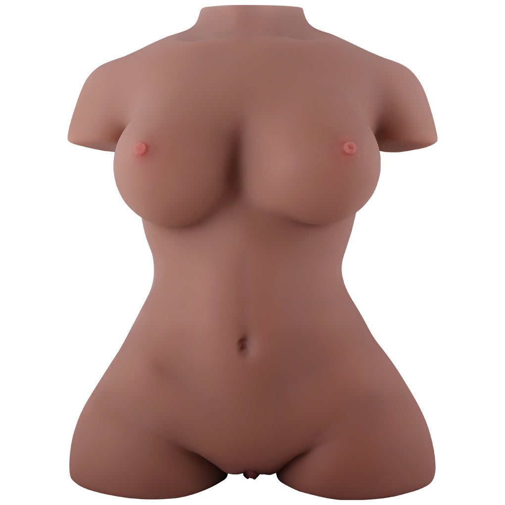 33cm Black Skin Upper Body Sex Doll Torso Toy Masturbator Cosdoll