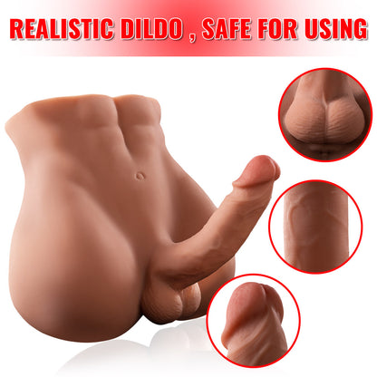 Bartley Life Like Big Penis Male Love Doll Torso Adult Toys 5.9″ Dildo for Female Masturbator