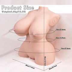 Tiny Automatic Sucking Vibrating Sex Torso 8.5KG Fully Real Love Dolls Female Big Boobs Ass