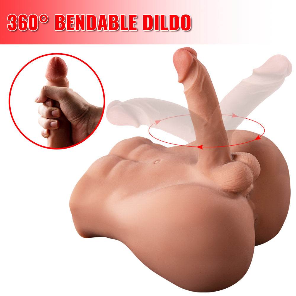 Bartley Life Like Big Penis Male Love Doll Torso Adult Toys 5.9″ Dildo for Female Masturbator