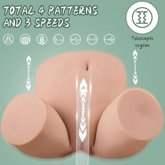 Kama 35.7LB Realistic Automatic Sucking Vibrating Female Big Ass Sex Torso Love Dolls Male Masturbator Adult Sexy Toys