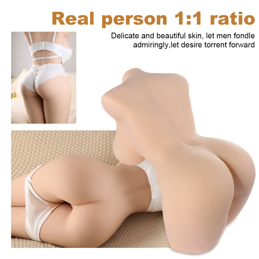 Mona Sex Torso 70.54LB Realistic Big Boobs Ass Telescopic 3 Speed & 4 Frequency Auto Thrusting Torso Sex Dolls Male Masturbator