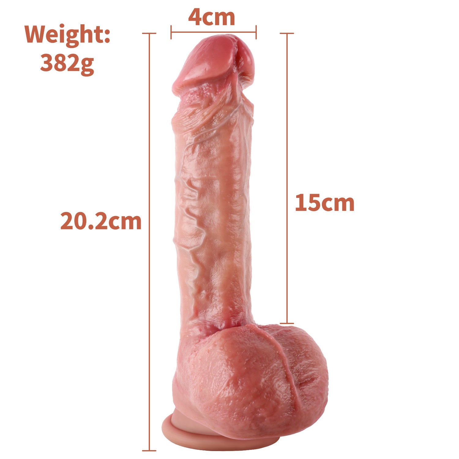 20.2cm Soft Realistic Sex Torso Dildo Man Penis Cosdoll