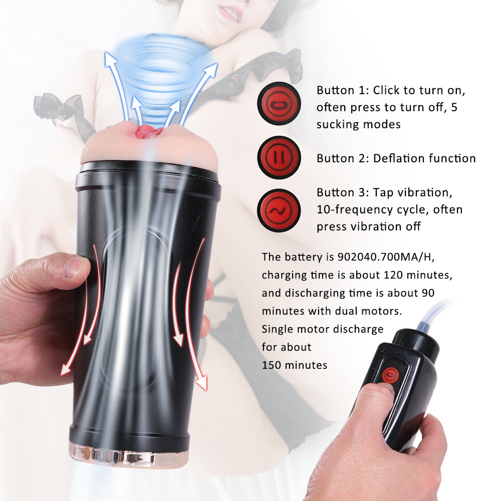 Rock Charging Masturbator Sucking Vibration Handheld Aircraft Cup