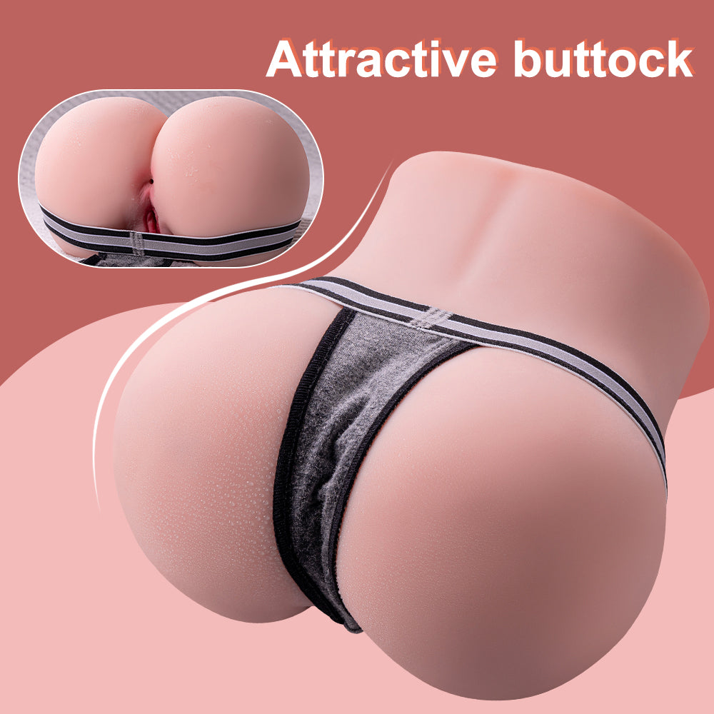 Roberta 4.62LB Vibrating Sex Doll For Men Lifelike Torso Ass Realistic Soft Big Butt Toy