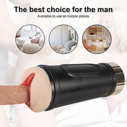 Locke Black Male Sex Toy Masturbator Vibrating Aircraft Cup