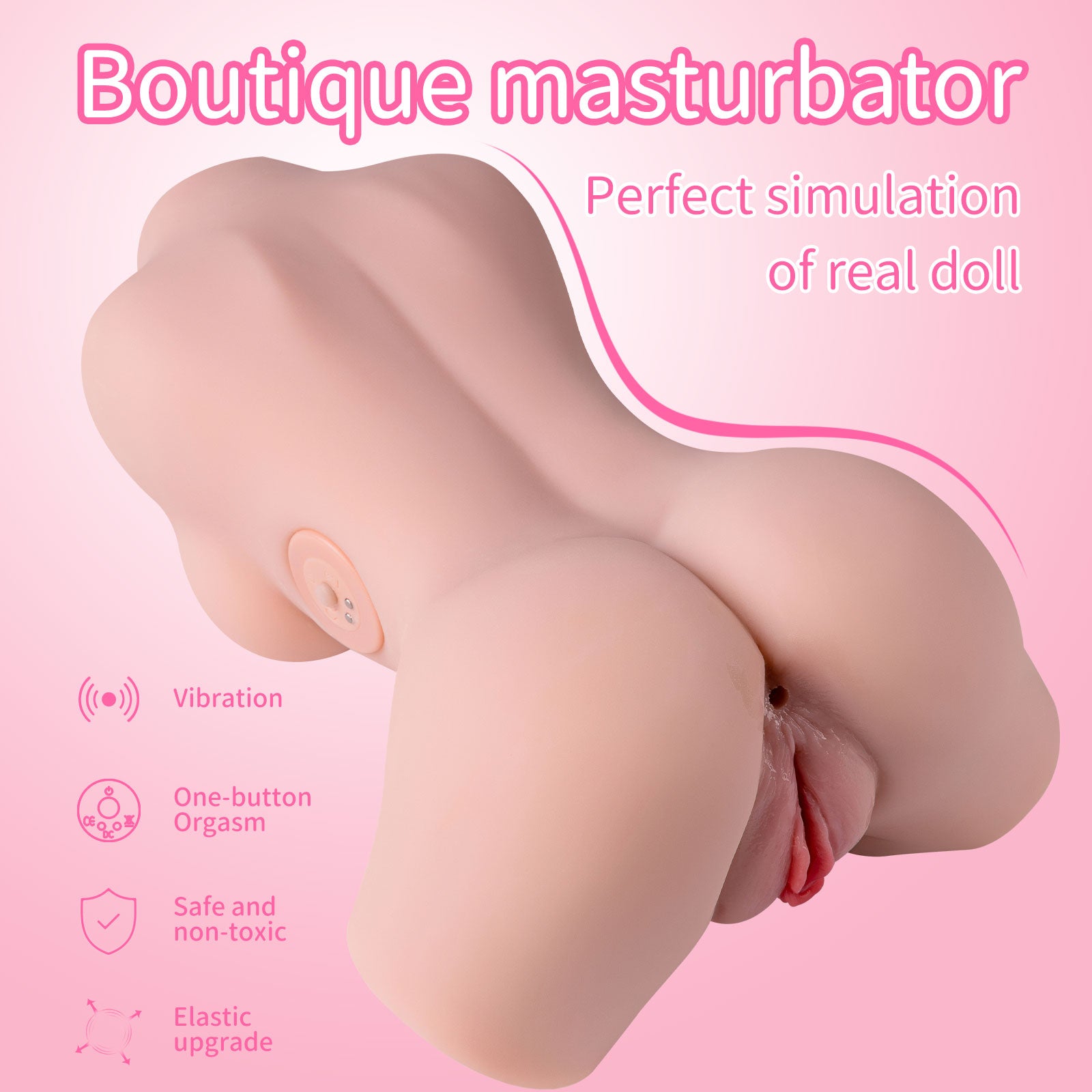 Susie Fully Automatic Sexdolls 5.29LB 3 Speeds 7 Frequencies Sucking Vibrating Sex Doll Torso Toy Female Love Dolls Male Masturbator