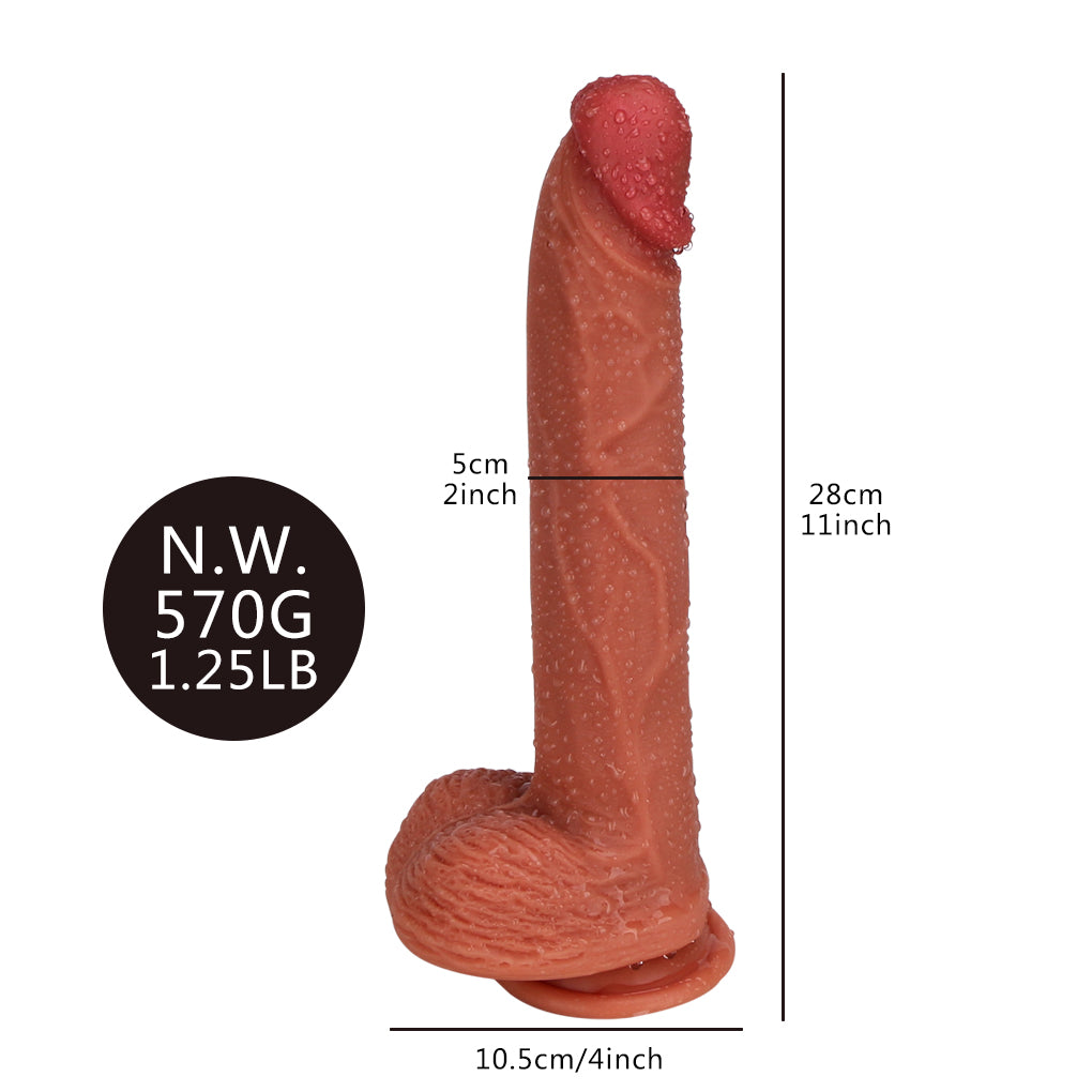 B08 28cm Portable Cheap Silicone Male Dildo Cosdoll