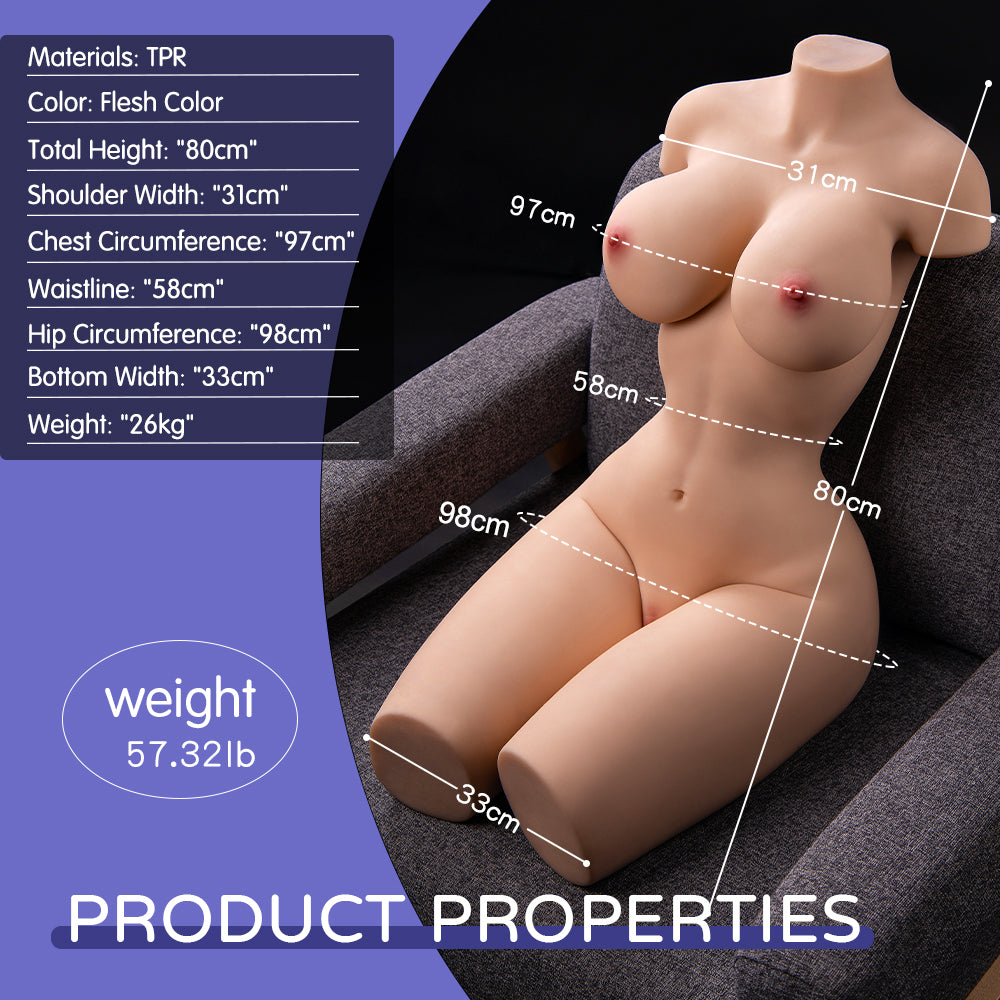 Brandi 57.3LB Lifelike Life Size Sex Doll Torso Realistic Female Full Dolltorso Brandi 57.3LB Lifelike Life Size Sex Doll Torso Realistic Female Full Dolltorso